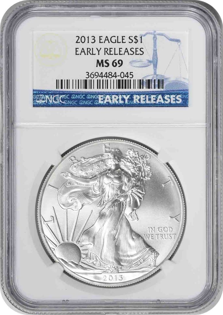 2013 American Silver Eagle Dollar NGC MS69 Early Releases (1 of 2)