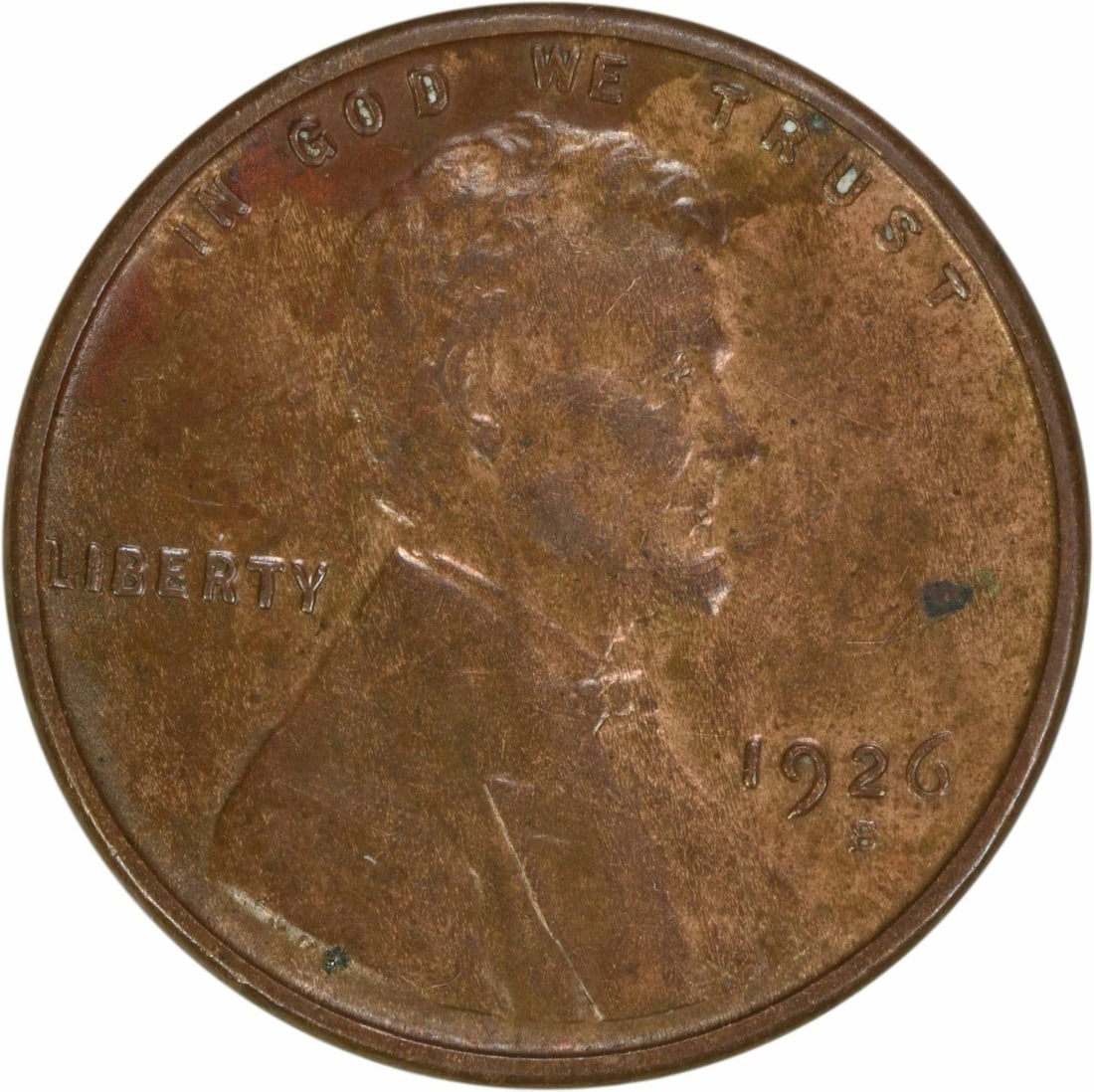 1926-S Lincoln Wheat Copper Small Cent AU Uncertified: 1926-S Lincoln Wheat Copper Small Cent AU Uncertified This is a 1926-S Lincoln Wheat Cent from the United States. The coin is composed of copper and features the 'S' mint mark, indicating it was