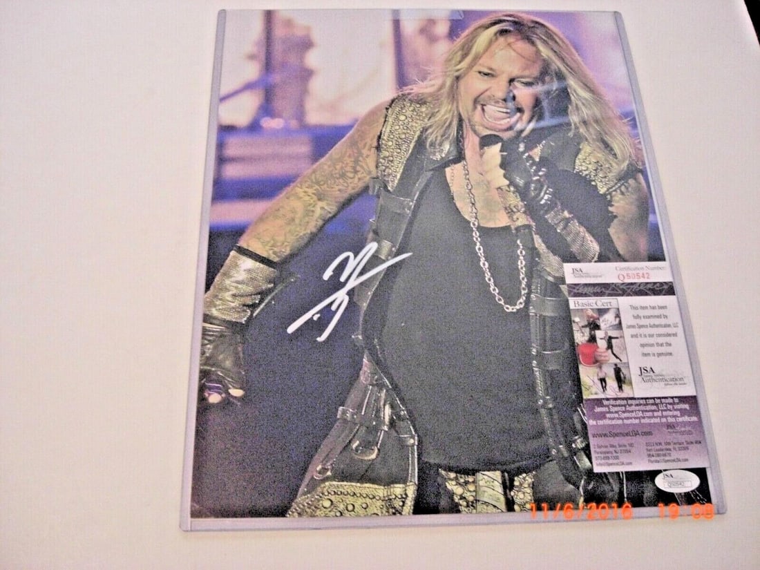 Vince Neil Autographed 11x14 Photo with JSA Authentication (1 of 1)