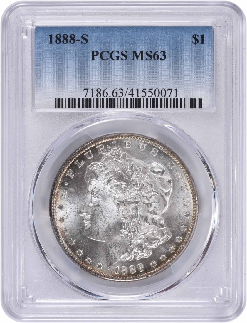 1888-S Morgan Silver Dollar MS63 PCGS Uncirculated Coin (1 of 4)