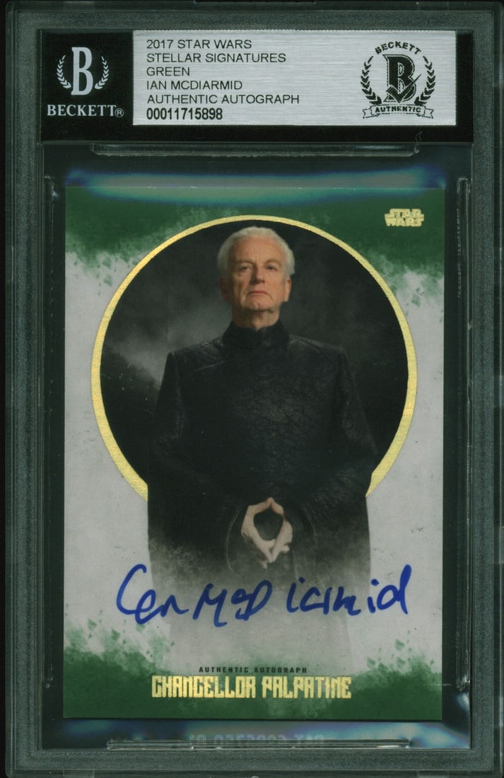 Ian McDiarmid Signed 2017 Star Wars Stellar Signatures BAS Slabbed (1 of 5)
