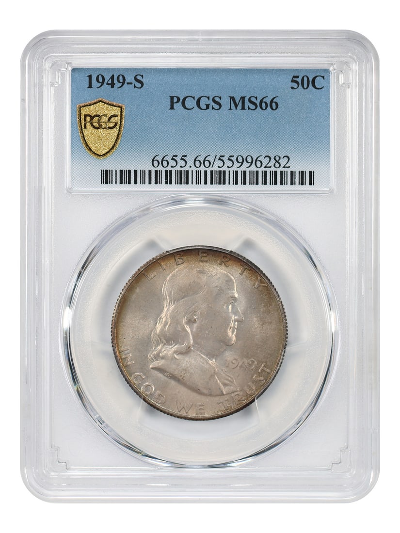 PCGS MS66 1949-S Franklin Half Dollar Key Date (1 of 4)
