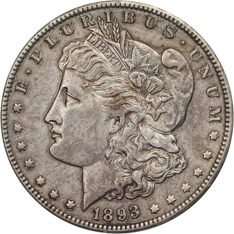 1893-O Morgan Dollar Nice AU Silver Key Date (1 of 2)