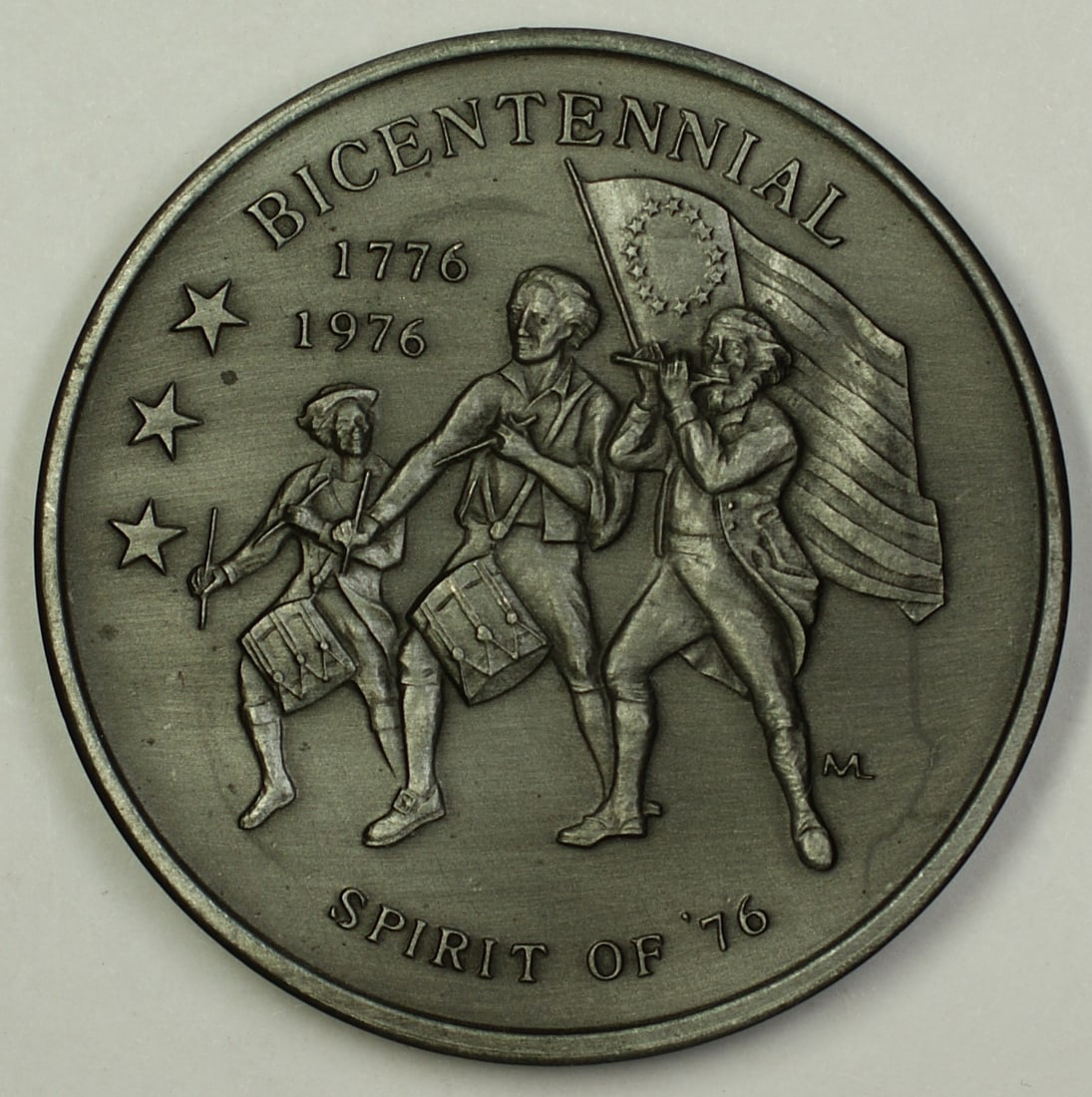 Pewter Medal 1976 C&D Batteries Bicentennial 70th Anniversary 4.9 Ounce (1 of 1)
