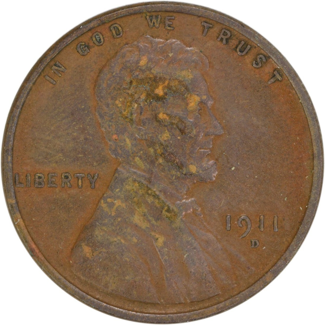 1911-D Lincoln Wheat Copper Small Cent EF Uncertified: 1911-D Lincoln Wheat Copper Small Cent EF Uncertified This is a 1911-D Lincoln Wheat Cent featuring the "D" mint mark, indicating it was minted in Denver. The coin is composed of copper and has been c