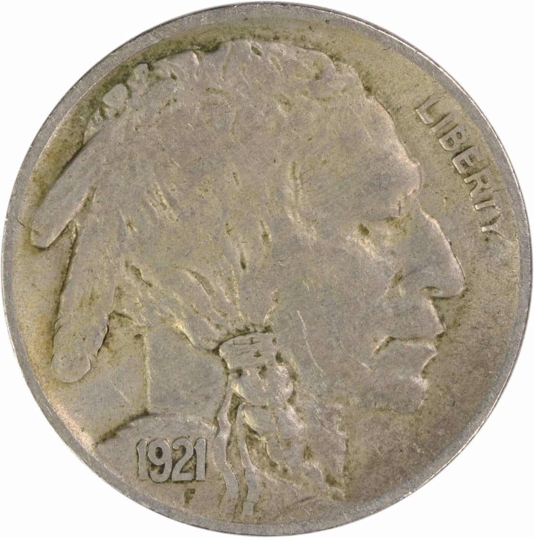 1921 Philadelphia Buffalo Nickel EF Grade Uncertified US Coin: 1921 Philadelphia Buffalo Nickel EF Grade Uncertified US Coin This is a 1921-P Buffalo Nickel from the Philadelphia Mint. The coin is circulated and graded EF (Extremely Fine), featuring a composition