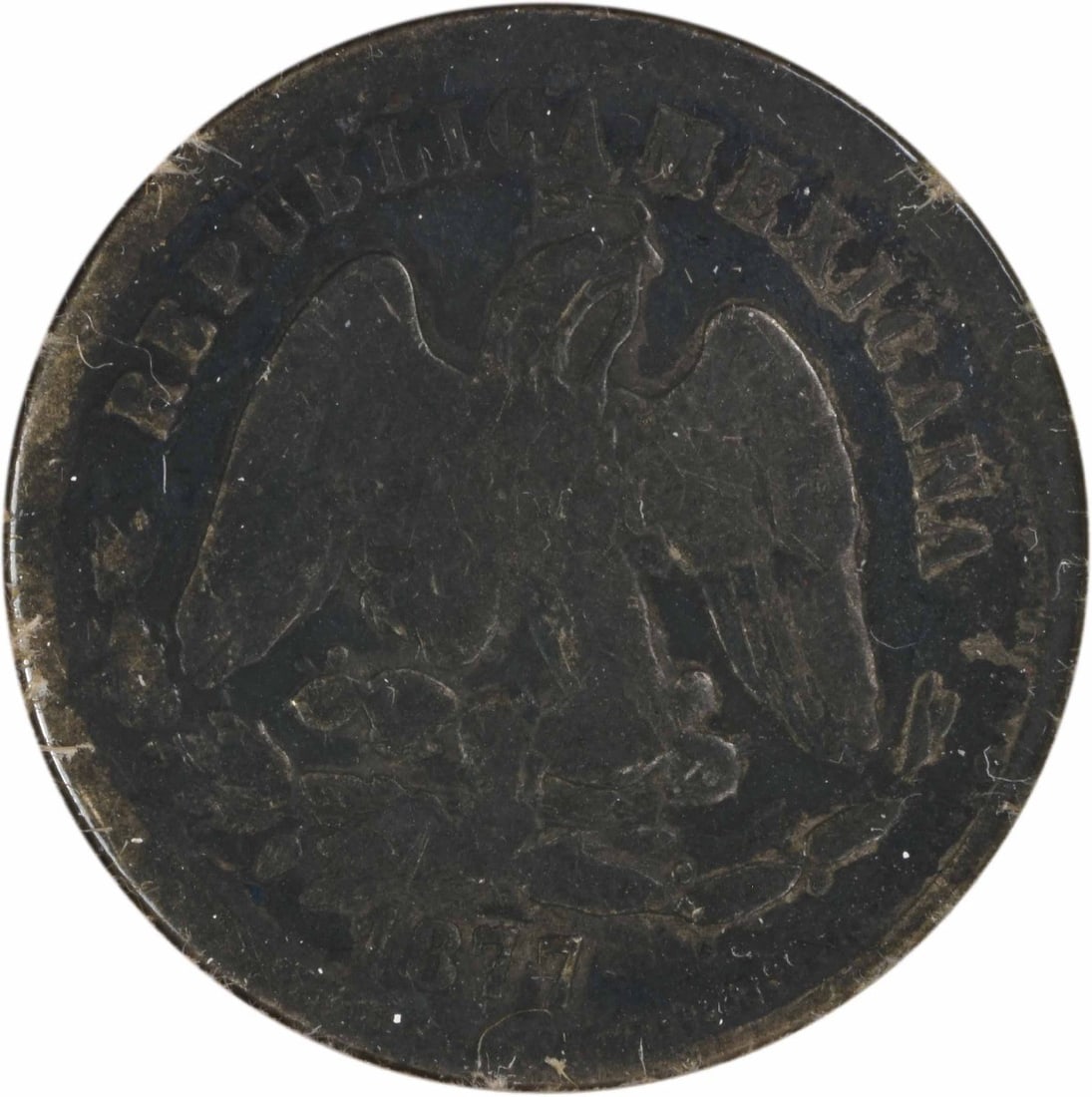 Mexico 1877 25 Centavos KM406.7 Coin Uncertified F Grade (1 of 2)