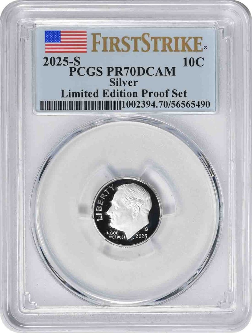 PCGS PR70DCAM 2025-S Roosevelt Silver Dime Proof (1 of 2)