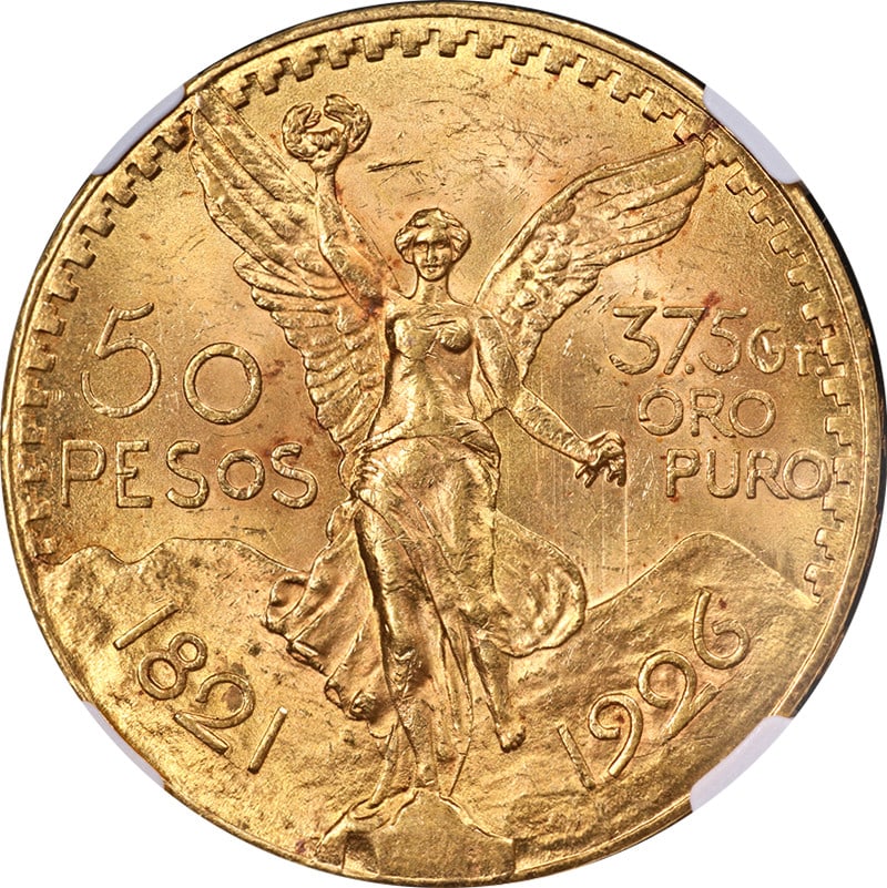 NGC MS62 Plus Mexico 50 Peso Gold Coin 1926 (1 of 4)