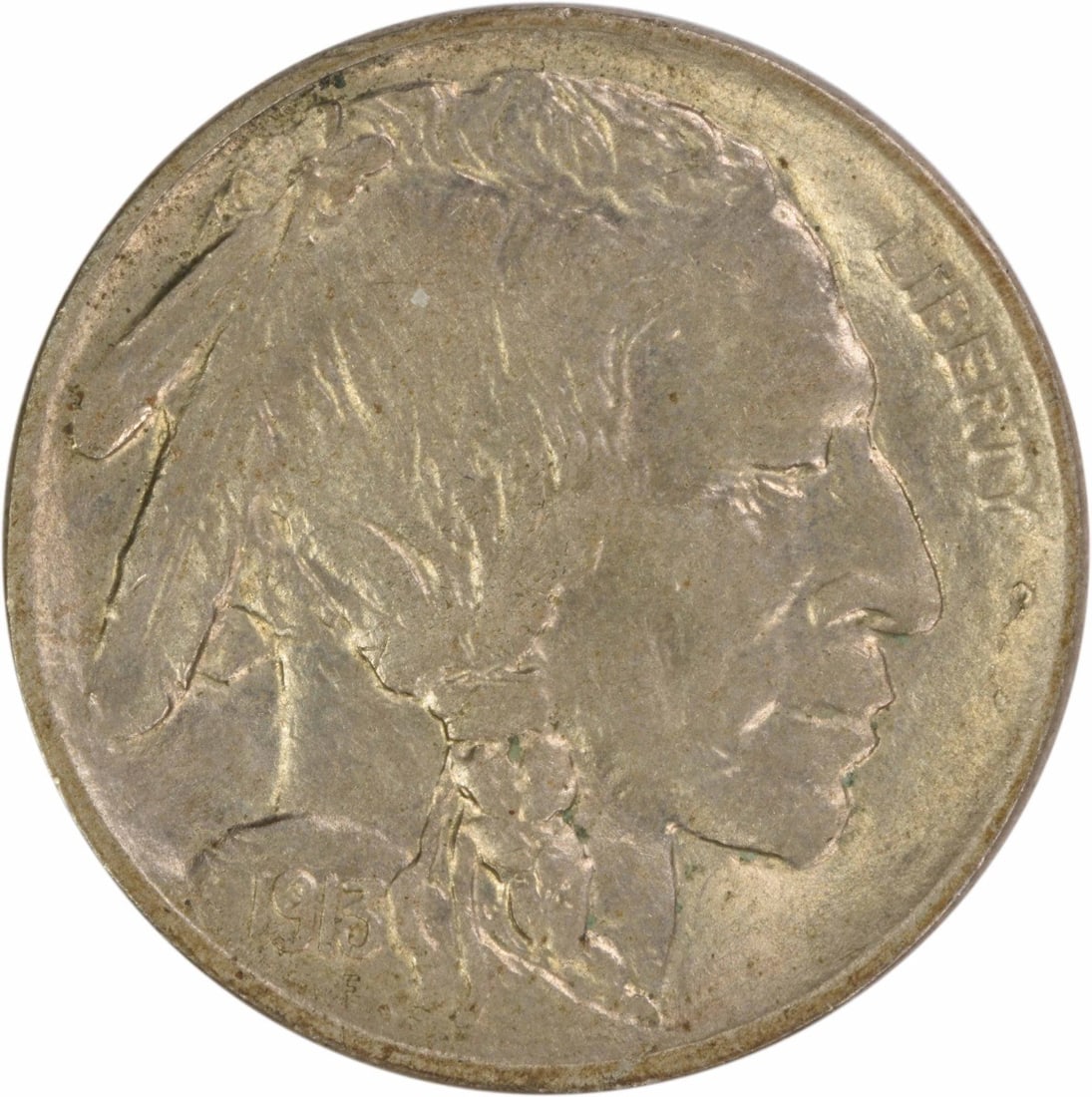 1913 United States Buffalo 5C Type 1 Uncirculated Copper Coin Uncertified (1 of 2)