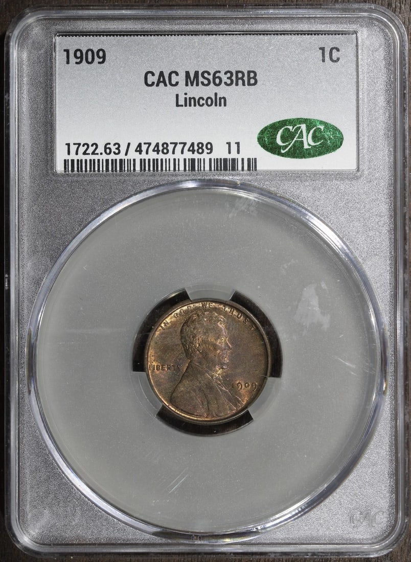 1909 Lincoln Wheat Cent CACG MS63RB First Year (1 of 2)