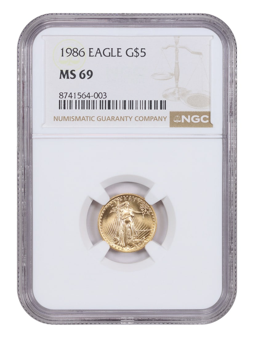 1986 NGC MS69 $5 American Gold Eagle (1 of 4)