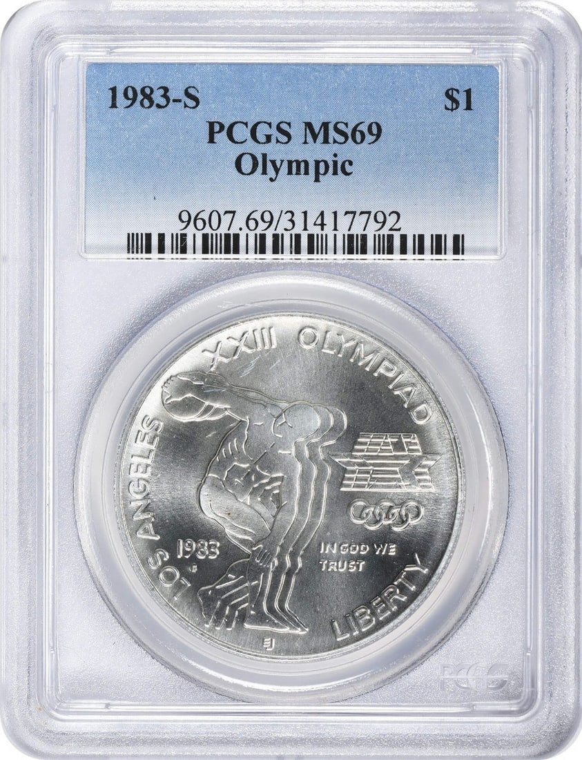 PCGS MS69 1983 S Olympic Silver Dollar Commemorative (1 of 2)