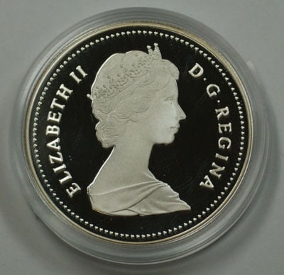 1987 Canada Proof Silver Dollar John Davis Commemorative Case COA (1 of 5)