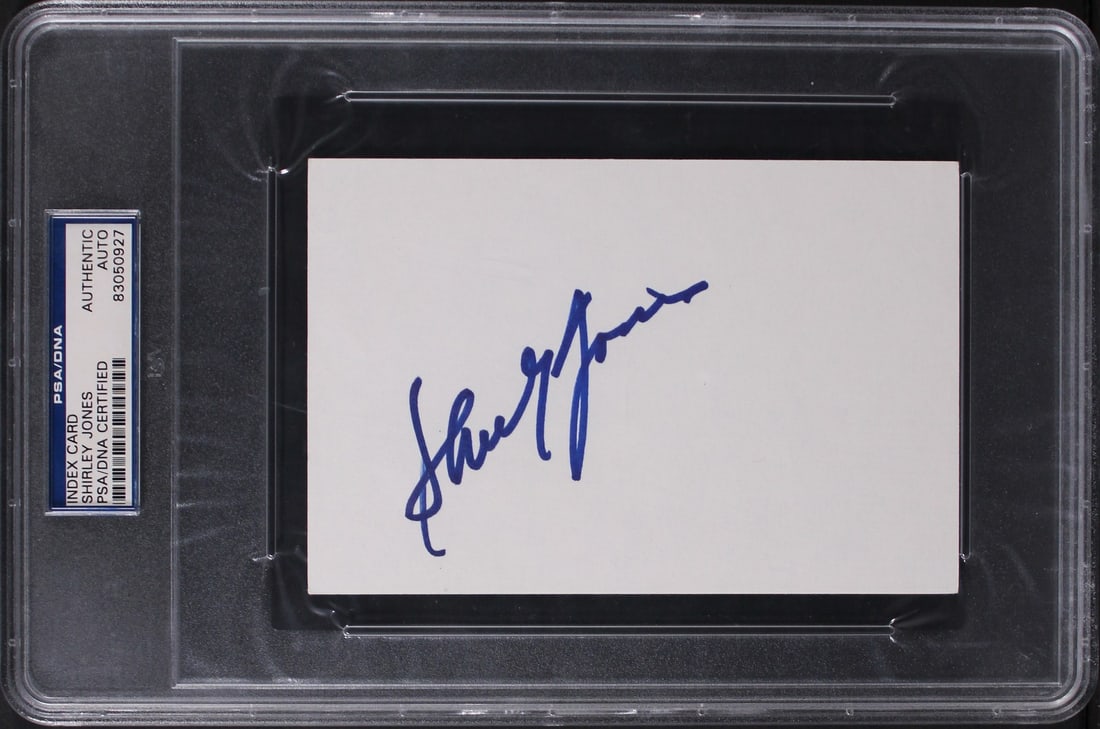 Shirley Jones Signed 4x6 Index Card PSA Slabbed Elmer Gantry Autograph (1 of 2)