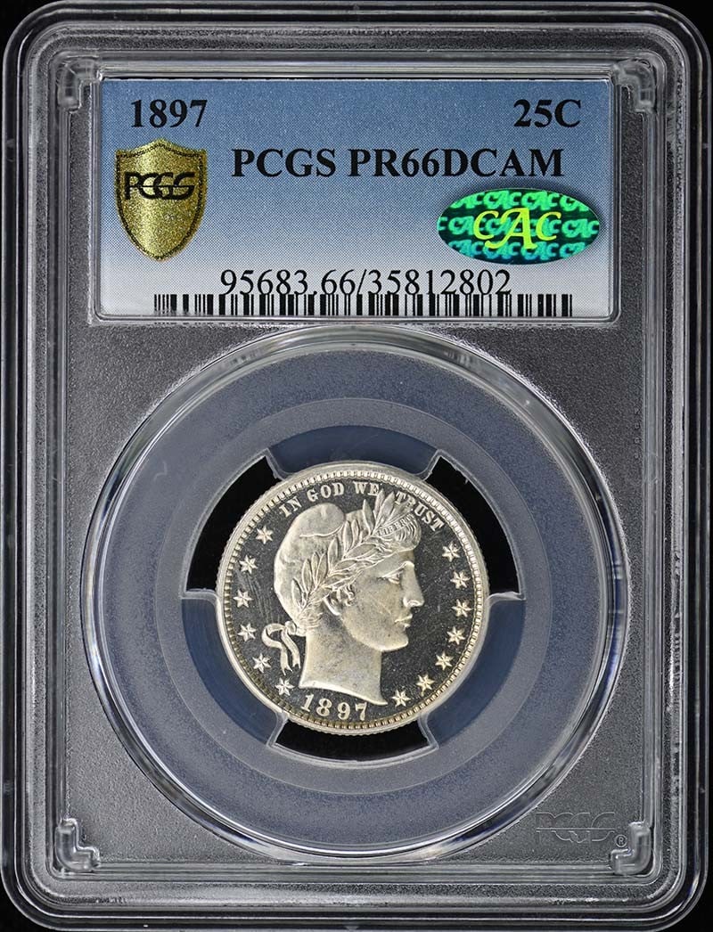 1897 Barber Quarter PCGS PR66DCAM CAC (1 of 5)