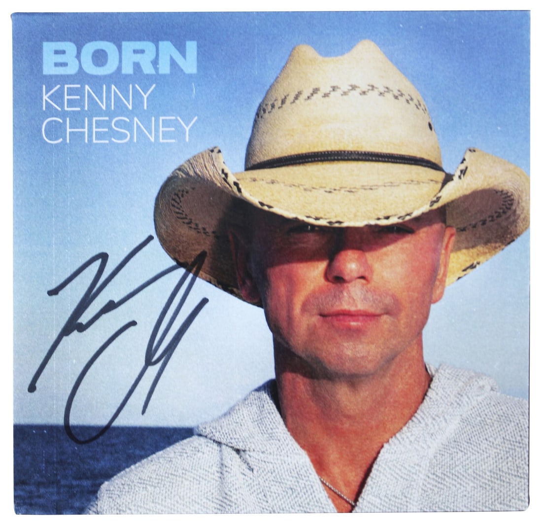 Kenny Chesney Autographed Born CD Insert with Disk Beckett Authenticated: Kenny Chesney Autographed Born CD Insert with Disk Beckett Authenticated This authentic autographed insert from Kenny Chesney's 'Born' CD is a must-have for any fan. Personally signed by the artist, t