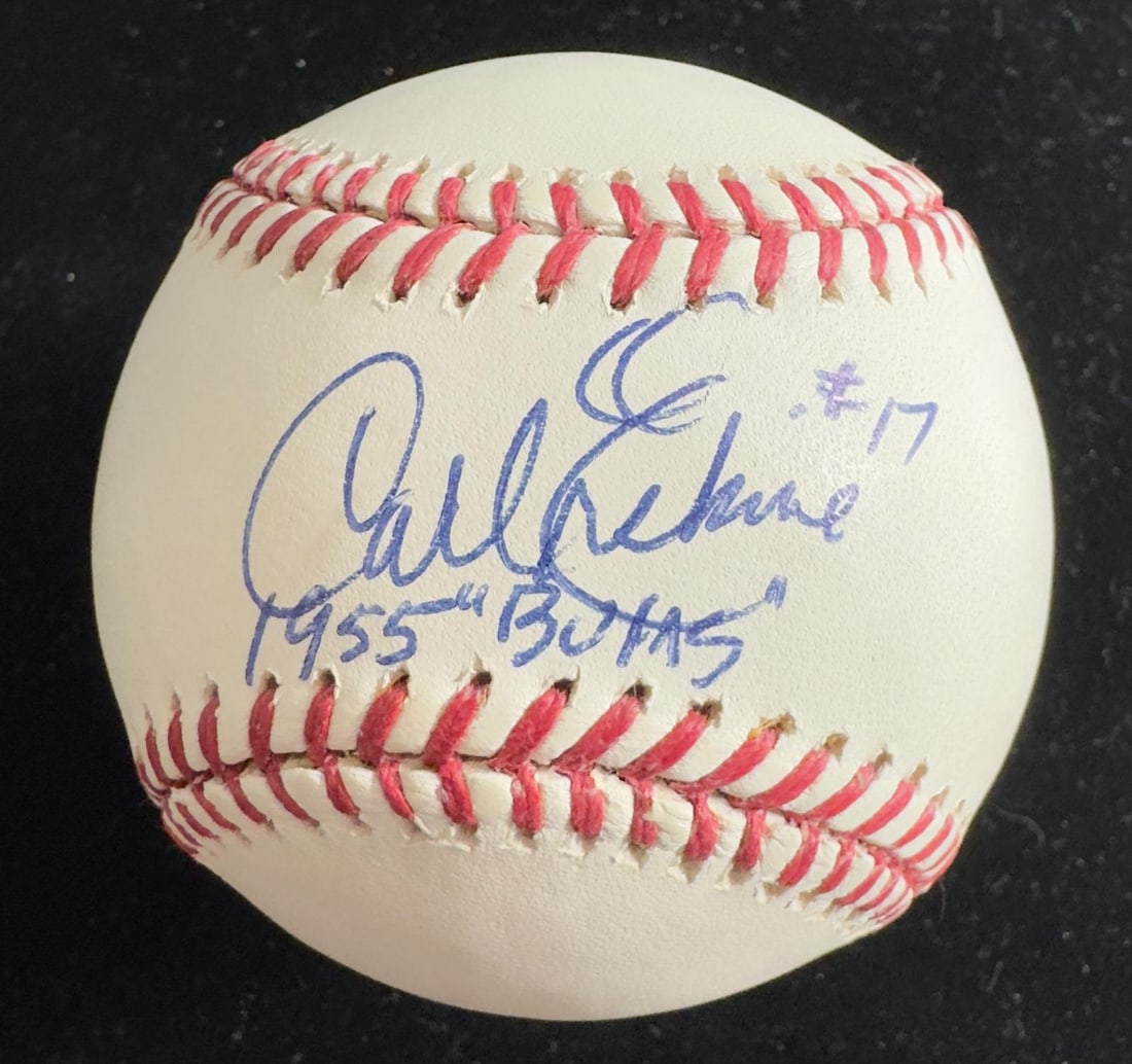 Beckett Authenticated Carl Erskine Signed Rawlings MLB Baseball 1955 Bums (1 of 1)