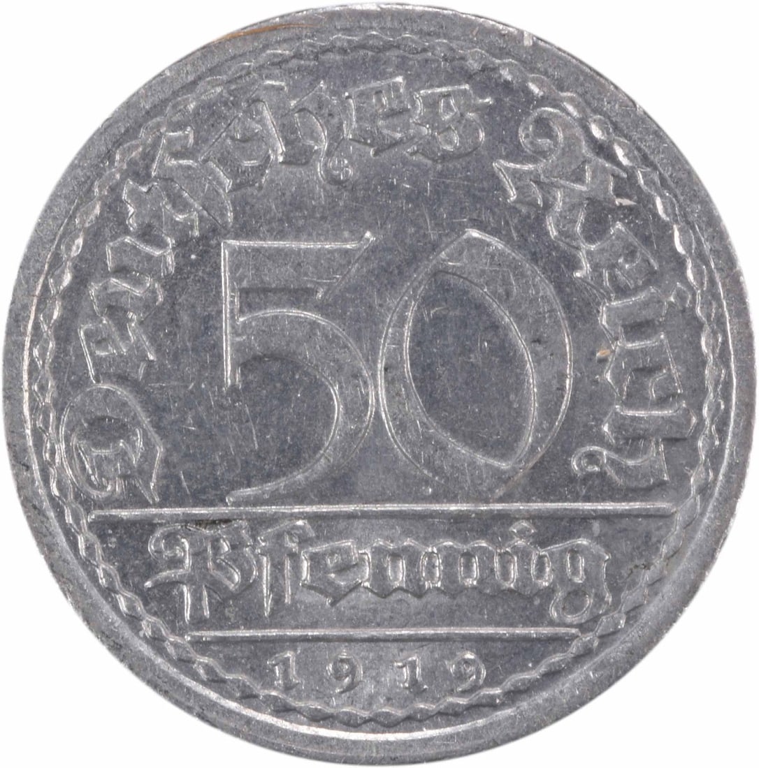 Germany 1919 50 Pfennig Silver Coin KM27 AU Uncertified Weimar Republic: Germany 1919 50 Pfennig Silver Coin KM27 AU Uncertified Weimar Republic This 1919 J Germany Weimar 50 Pfennig coin is composed of silver and is identified as KM27. It has an AU (About Uncirculated) gr