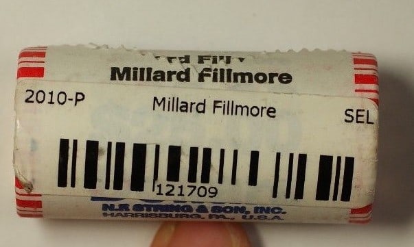 Roll of 25 Uncirculated 2010 Philadelphia Millard Fillmore $1 Presidential Coins (1 of 2)