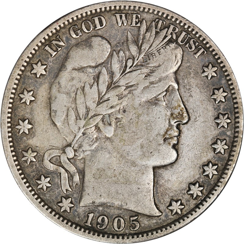 1905-S Barber Half Silver Coin Choice VF XF (1 of 2)