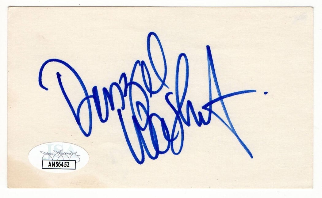 Denzel Washington JSA Authenticated Signed 3x5 Index Card Autograph (1 of 2)