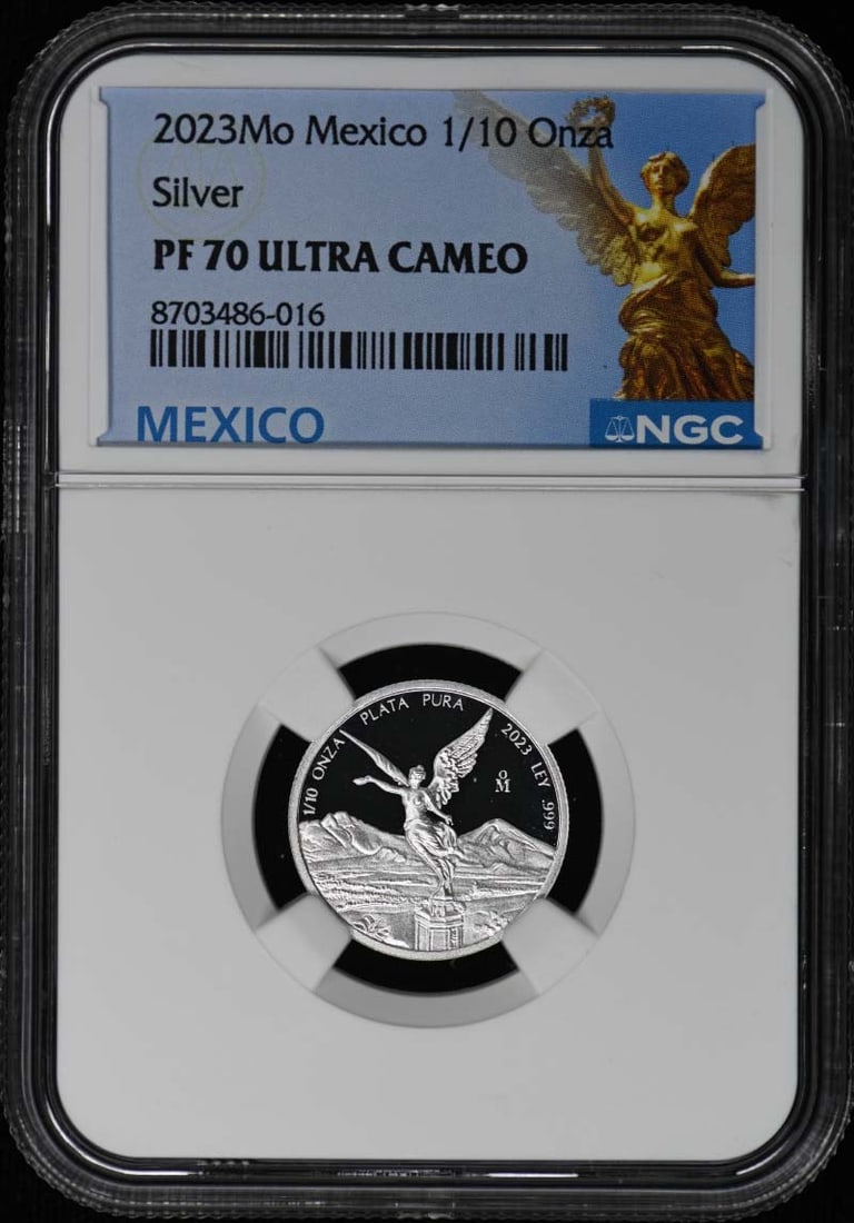Mexico 2023 Silver 1 10 Onza NGC PR70DCAM (1 of 2)