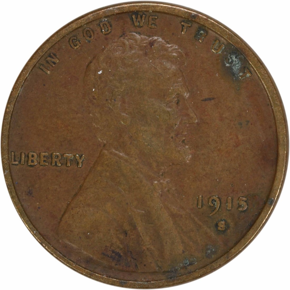 1915-S Copper Lincoln Wheat Cent EF Uncertified (1 of 2)