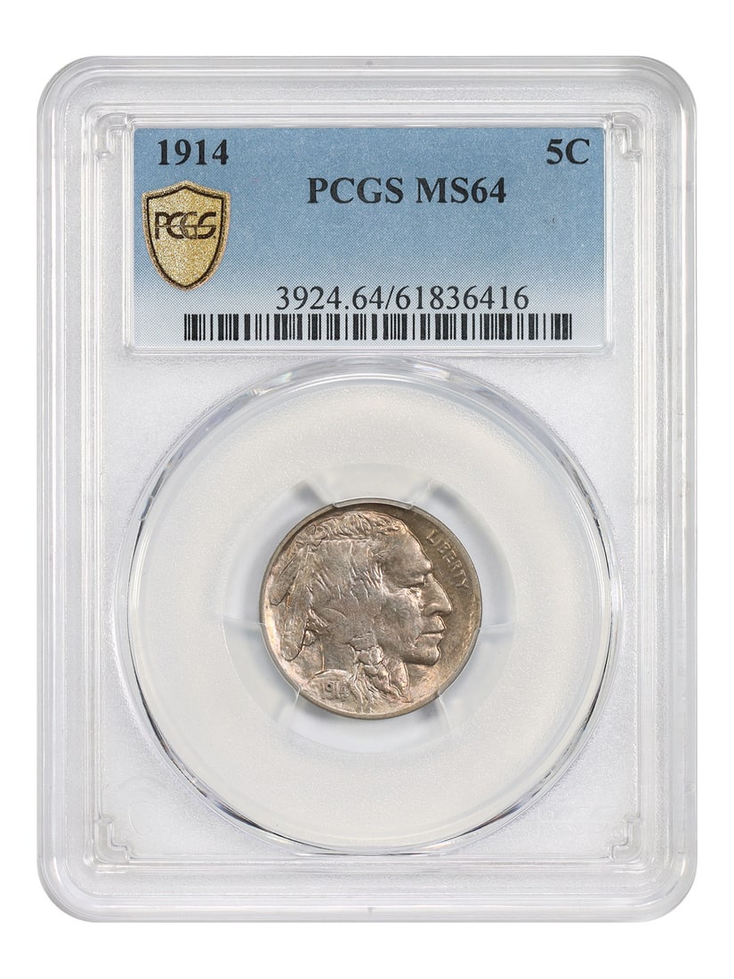 PCGS MS64 1914 Philadelphia Buffalo Nickel 5C (1 of 4)