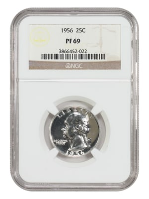 1956 Washington Quarter 25C NGC PR69 (1 of 5)