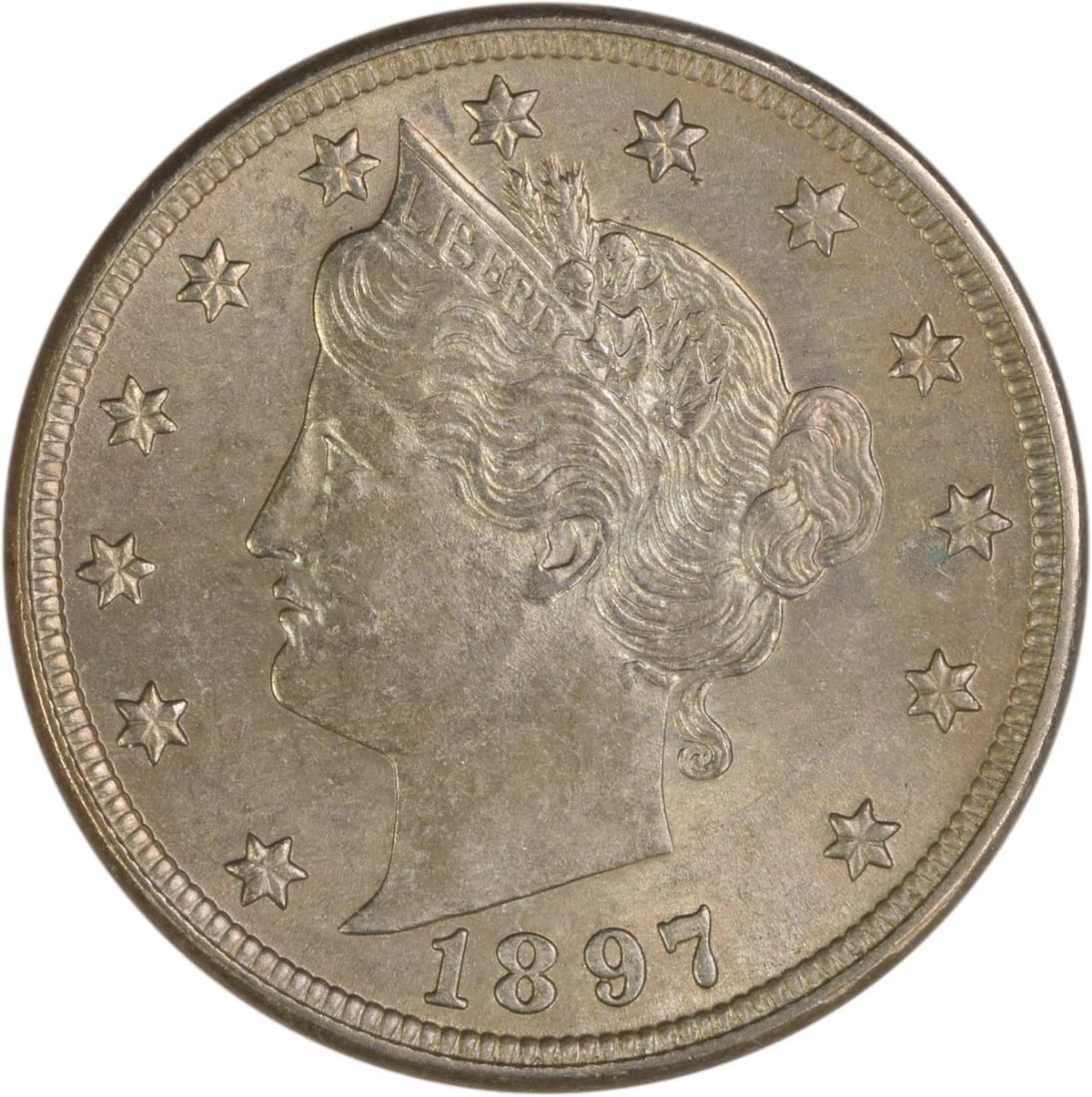 1897 US Liberty 5C Nickel Choice BU Uncertified (1 of 2)