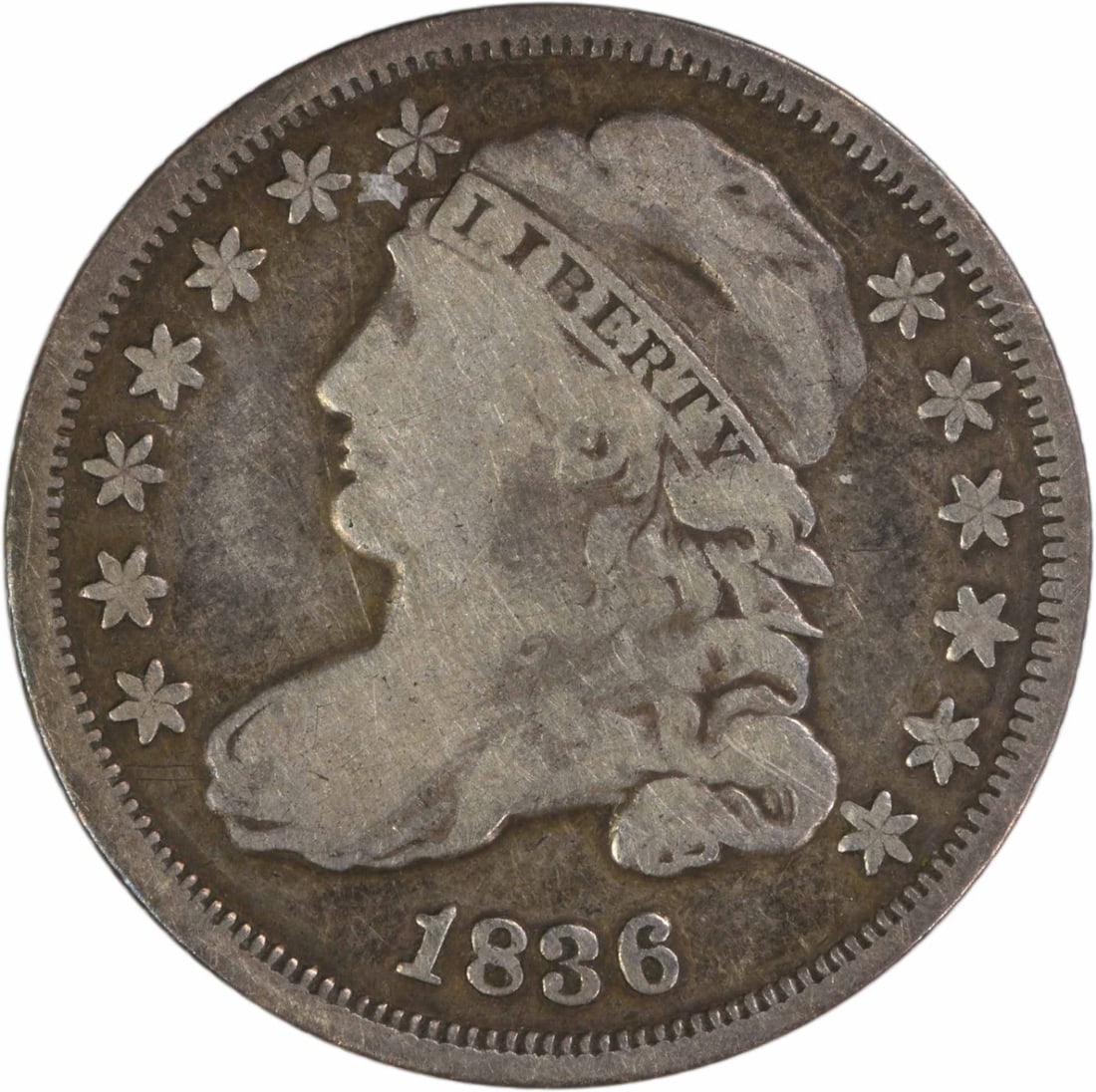 1836 Capped Bust Dime Philadelphia VG Grade Uncertified (1 of 2)