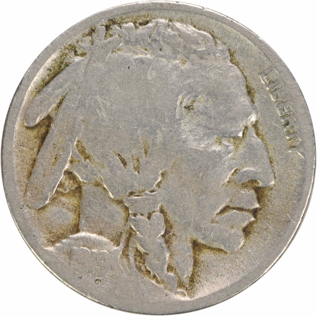 1919-S Buffalo Nickel 5C Circulated Coin by James Earle Fraser: 1919-S Buffalo Nickel 5C Circulated Coin by James Earle Fraser This 1919-S Buffalo Nickel is an interesting piece of numismatic history. Struck in San Francisco, it features the iconic design by James