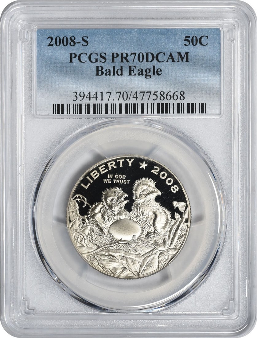 2008-S Bald Eagle Half Dollar PR70DCAM PCGS Uncirculated Coin (1 of 2)