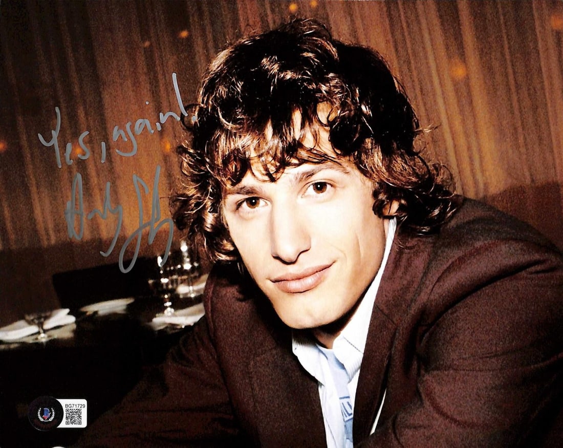 Beckett Authenticated Andy Samberg 8x10 Signed Photo with Yes again! (1 of 1)
