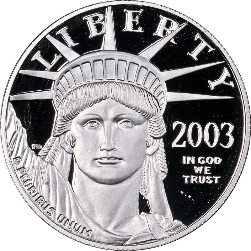 2003 W Platinum Eagle $100 Proof Coin OGP COA (1 of 3)
