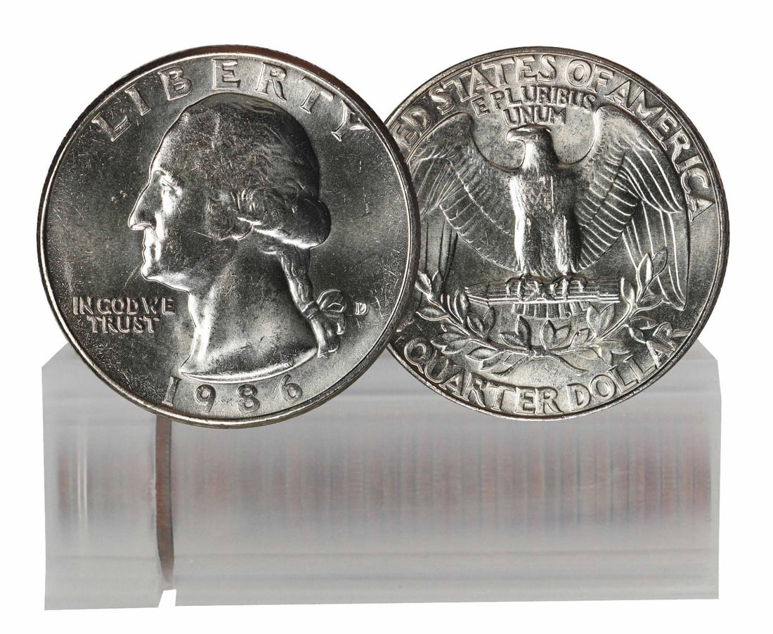 40-Coin Roll 1986 D Washington Quarter Clad Uncirculated (1 of 3)