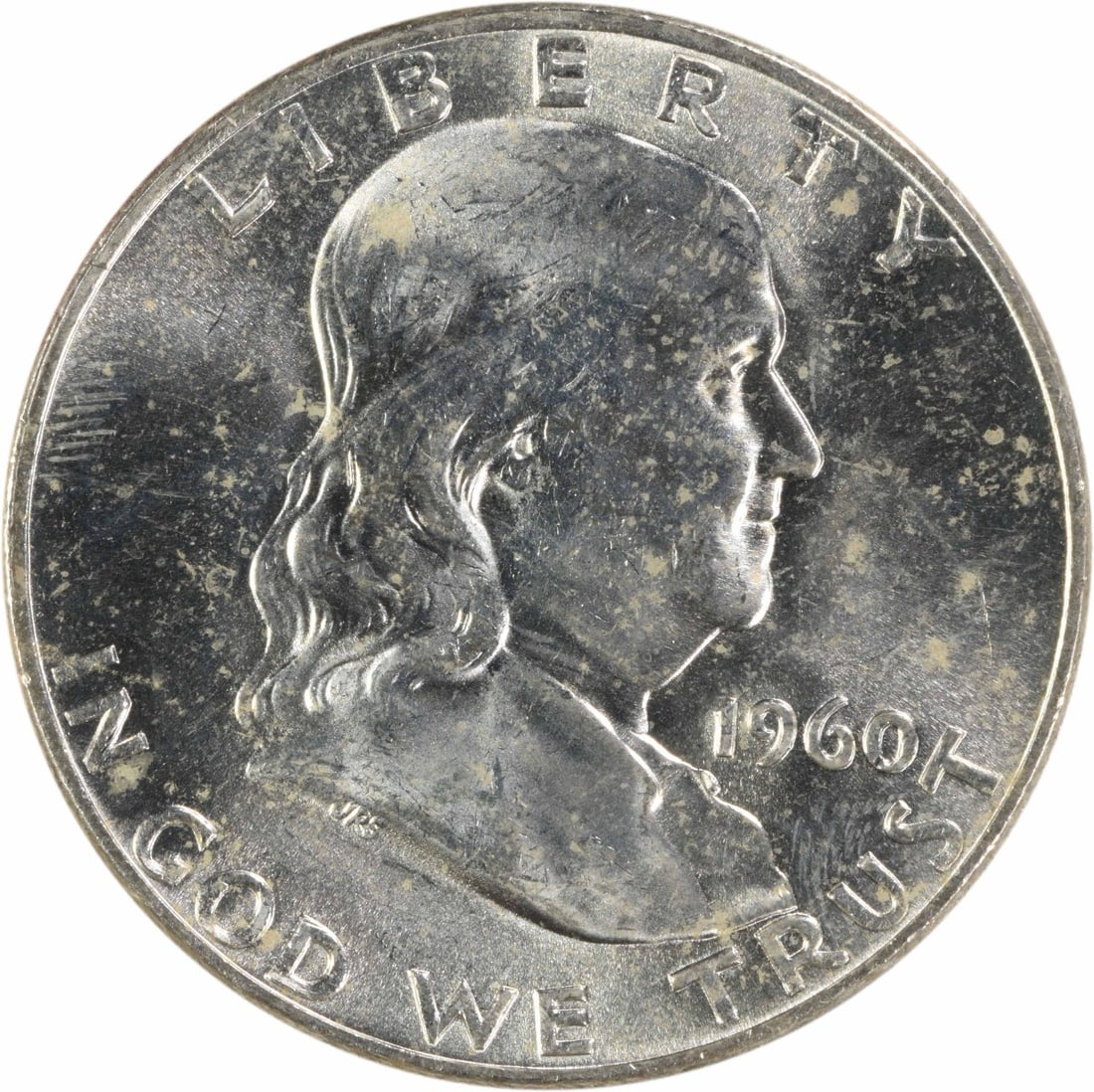 Uncertified 1960-D Franklin 50 Cent Silver Coin Choice Brilliant Uncirculated (1 of 2)