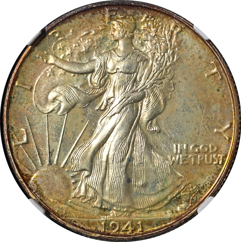 1941 Walking Liberty Half Dollar NGC PF68 Superb Eye Appeal: 1941 Walking Liberty Half Dollar NGC PF68 Superb Eye Appeal This 1941 Walking Liberty Half Proof coin boasts superb eye appeal with its stunning luster and strong strike. The coin features a beautiful