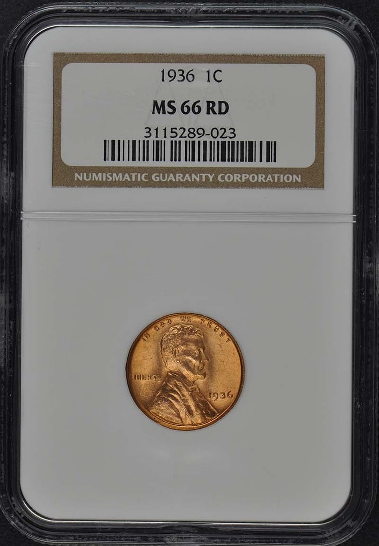 1936 Lincoln Cent Wheat Reverse NGC MS66 Red Uncirculated: 1936 Lincoln Cent Wheat Reverse NGC MS66 Red Uncirculated This is a 1936 Lincoln Cent with a Wheat Reverse, graded MS66 Red by NGC. The coin is uncirculated and was minted in Philadelphia. Specificati