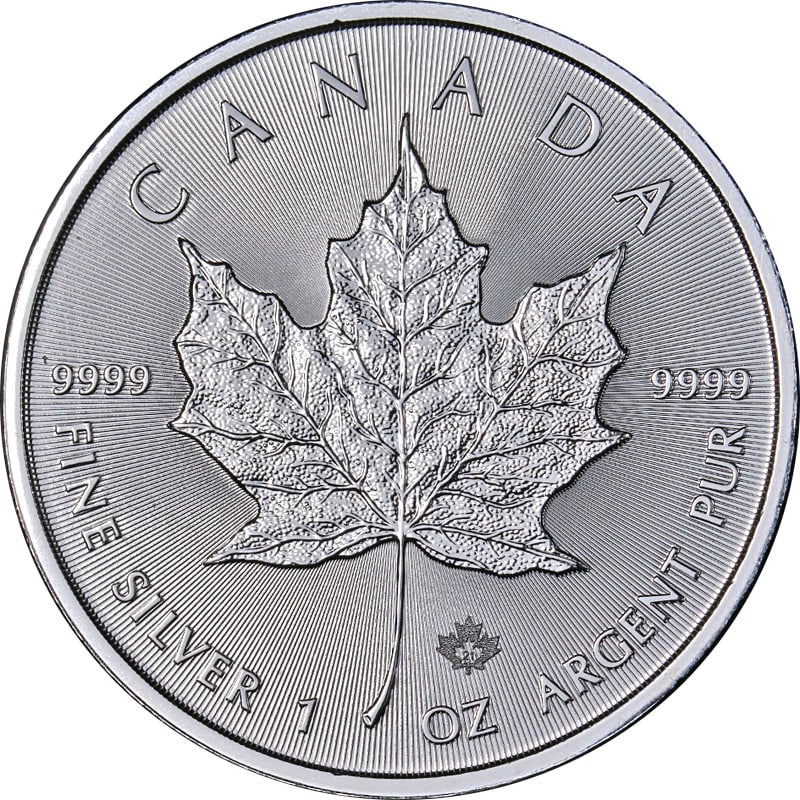 2021 Canada Maple Leaf 1 oz Silver $5 BU Coin (1 of 2)