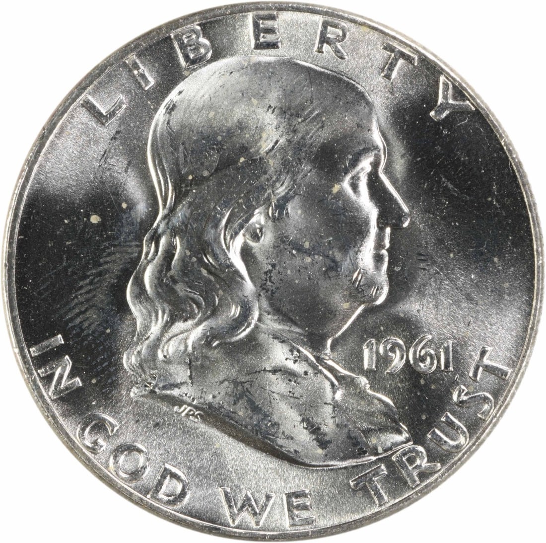 Choice BU 1961 D Silver Franklin Half Dollar Uncertified (1 of 2)