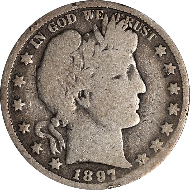 1897 O Silver Barber Half Dollar (1 of 2)