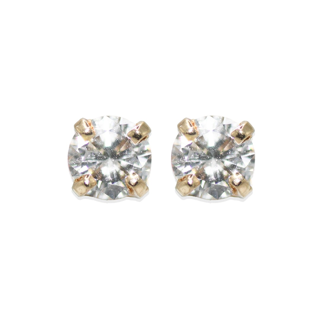 14K Yellow Gold Round Brilliant Diamond Stud Earrings: 14K Yellow Gold Round Brilliant Diamond Stud Earrings These 14k yellow gold diamond stud earrings feature round brilliant natural diamonds with a total carat weight between 0.50 and 0.74 carats. Each 