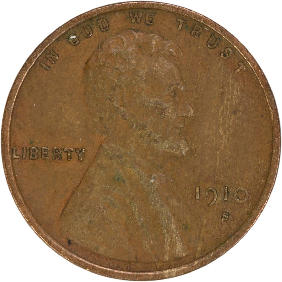 1910 S Lincoln Wheat Small Cent Copper EF Uncertified: 1910 S Lincoln Wheat Small Cent Copper EF Uncertified This 1910-S Lincoln Wheat Cent is a circulated coin from the United States, featuring the iconic Lincoln design. Composed of copper, it is graded 