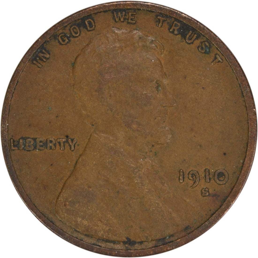 1910 S Lincoln Wheat Copper Small Cent EF Uncertified: 1910 S Lincoln Wheat Copper Small Cent EF Uncertified This 1910-S Lincoln Cent is a circulated coin from the United States featuring the iconic Wheat reverse design. Composed of copper, it is graded a