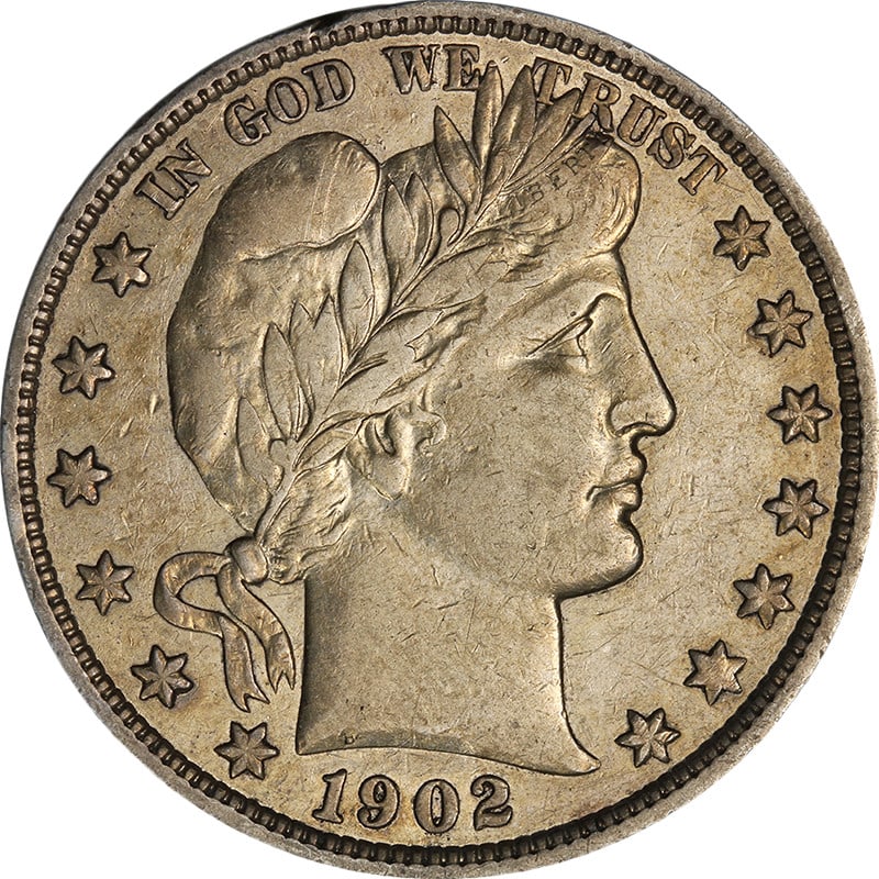 1902 P Barber Silver Half Dollar XF Strong Strike (1 of 2)