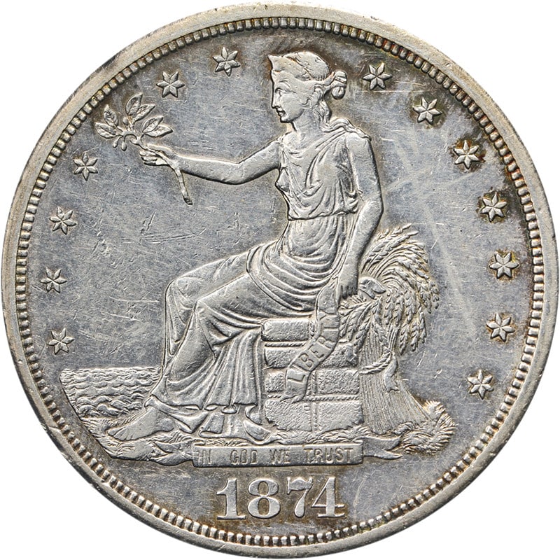 1874 San Francisco Silver Trade Dollar Strong Strike (1 of 2)