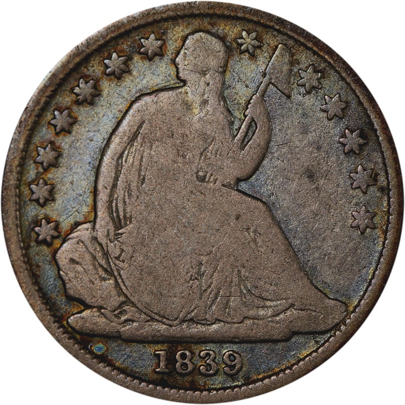 1839 New Orleans Mint Silver Dime Seated Liberty Design (1 of 2)