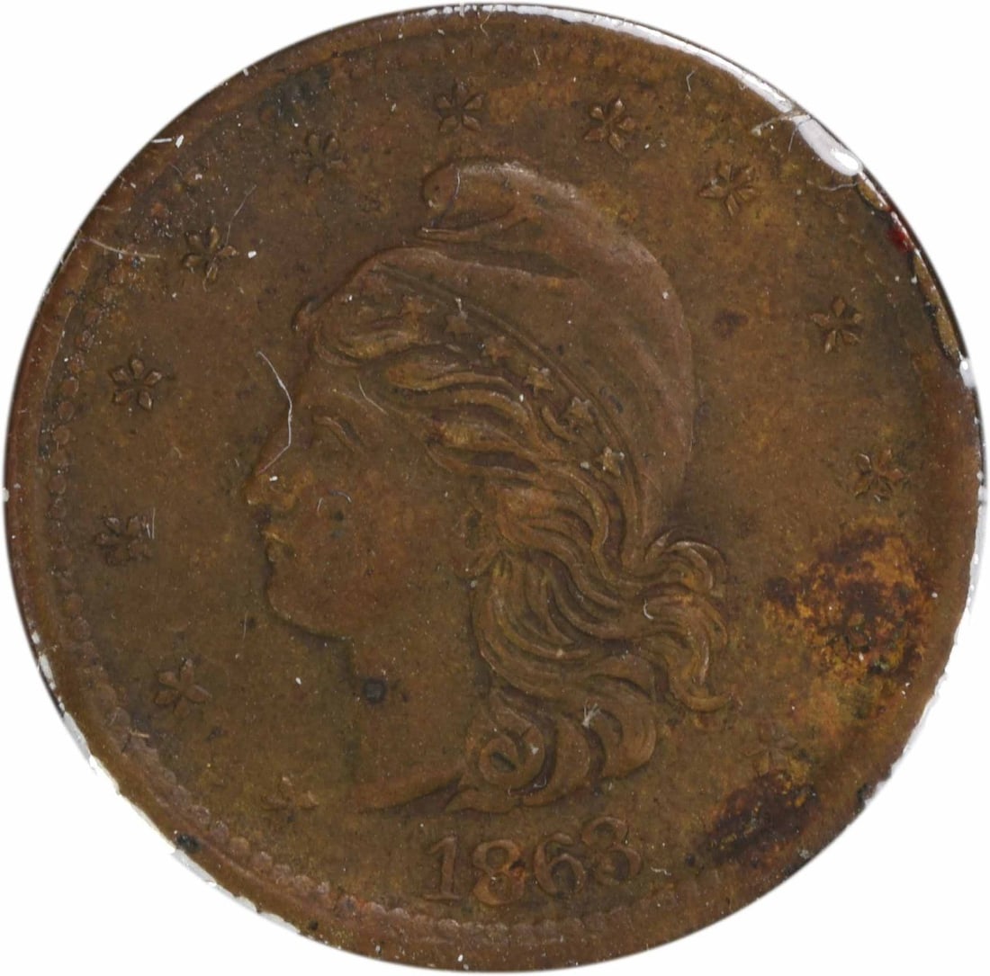 1863 Patriotic Civil War Army Navy Token United States (1 of 2)